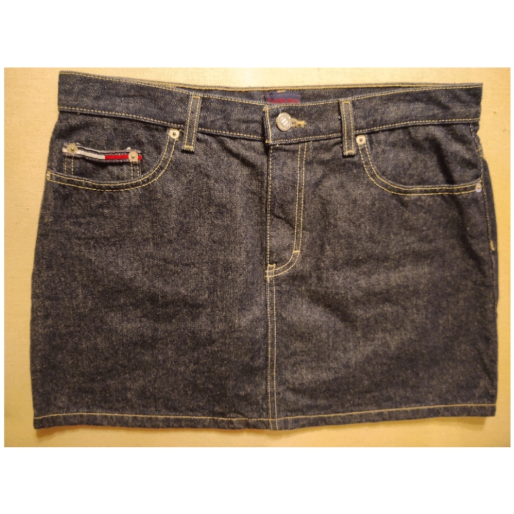 Vintage Tommy Hilfiger Dark Wash Denim Mini Skirt